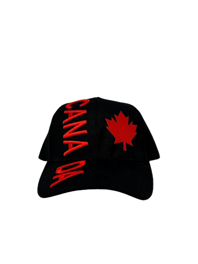 Chapeau canadien - Noir et rouge