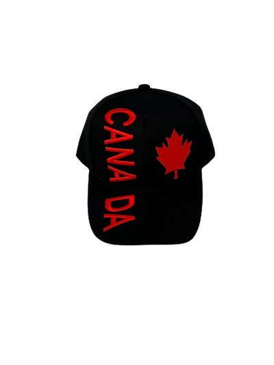 Chapeau canadien - Noir et rouge