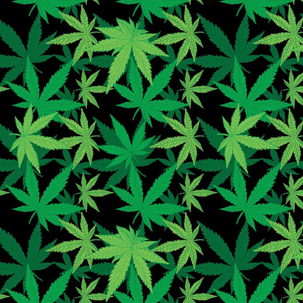 Bandana à imprimé cannabis