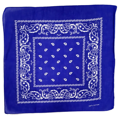 Bandanas bleus à motifs cachemire (paquet de 12)