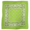 Green Paisley Bandanas (pack of 12)