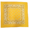 Bandana jaune à motif cachemire (lot de 12)