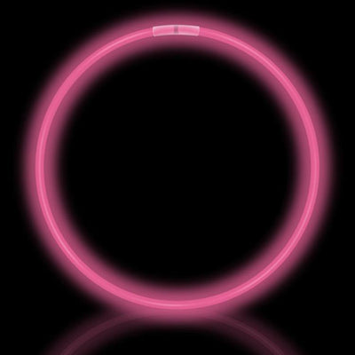50 colliers roses phosphorescents de qualité supérieure (tube de 50)