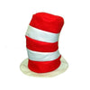 Chapeau haut en feutre à rayures rouges et blanches (lot de 12)