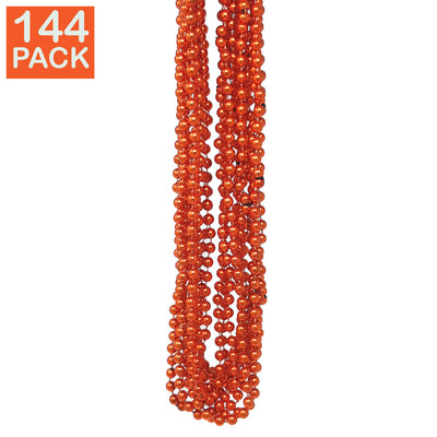 144 perles orange de Mardi Gras