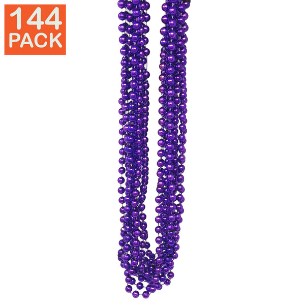144 perles violettes de Mardi Gras