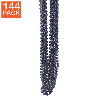 144 perles bleu marine pour Mardi Gras