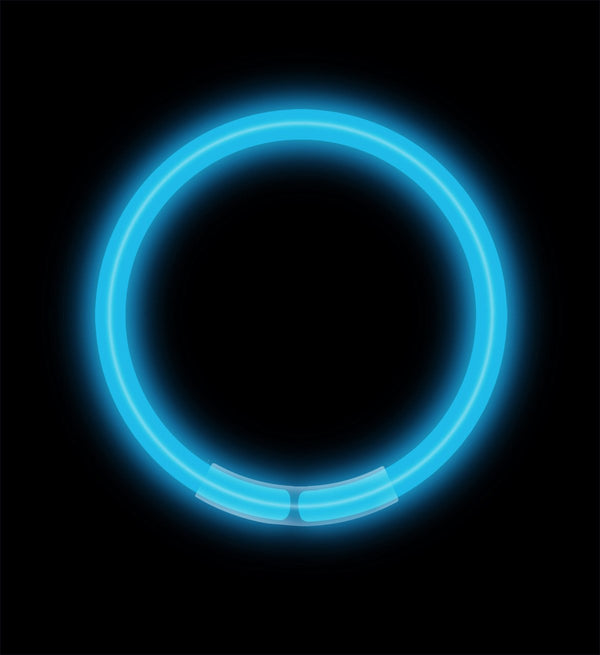 Bracelets bleus phosphorescents de 20 cm (tube de 50)