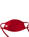 10 masques ajustables triple couche 100 % coton antimicrobien - Rouge