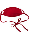 10 masques ajustables triple couche 100 % coton antimicrobien - Rouge