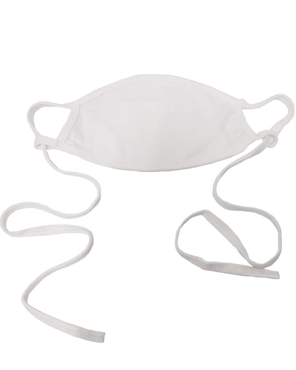 10 X 100% Cotton Antimicrobial Triple Layer Adjustable Mask - White