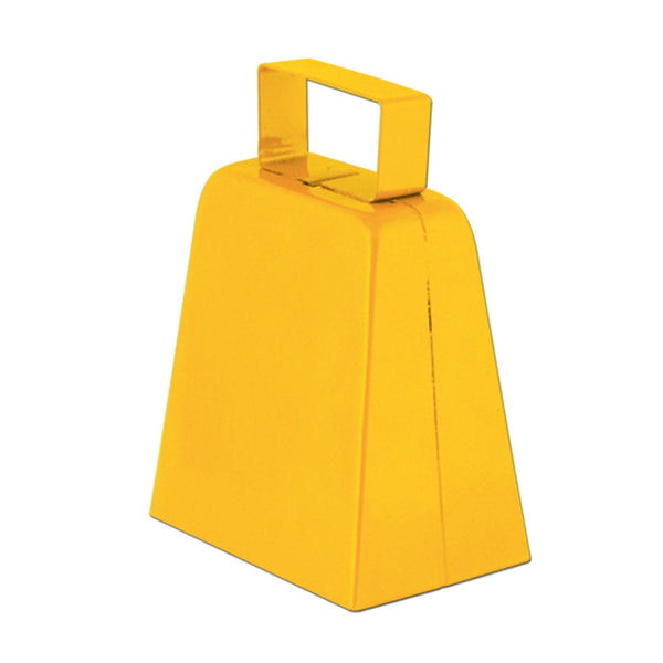 Cloche de vache jaune de 10 cm de haut