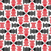 Bandana rouge et noir à motifs de bornes d'incendie