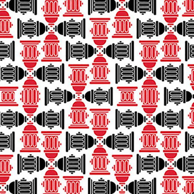 Bandana rouge et noir à motifs de bornes d'incendie