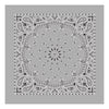 Bandanas gris à motifs cachemire (paquet de 12)
