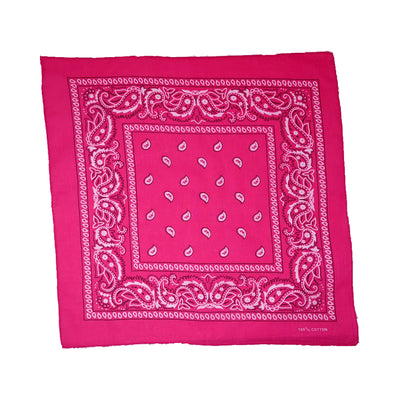 Bandanas fuchsia à motifs cachemire (paquet de 12)