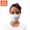 Lot de 24 masques Gildan en coton pour enfants, blancs.