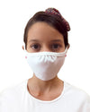 Lot de 24 masques Gildan en coton pour enfants, blancs.