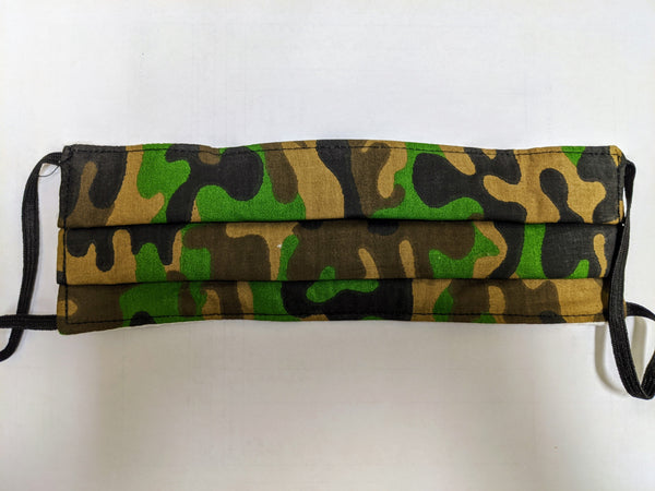 Masque en coton fabriqué au Canada - Adulte, camouflage vert