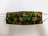 Masque en coton à motifs cachemire fabriqué au Canada - Enfants, camouflage vert