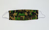 Masque en coton à motifs cachemire fabriqué au Canada - Enfants, camouflage vert