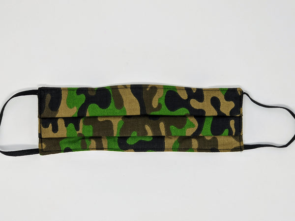 Masque en coton fabriqué au Canada - Adulte, camouflage vert