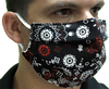 Masque à motifs cachemire noirs - Adulte