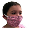 Masque rose à motifs cachemire - Enfants