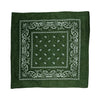 Bandanas vert foncé à motifs cachemire (paquet de 12)