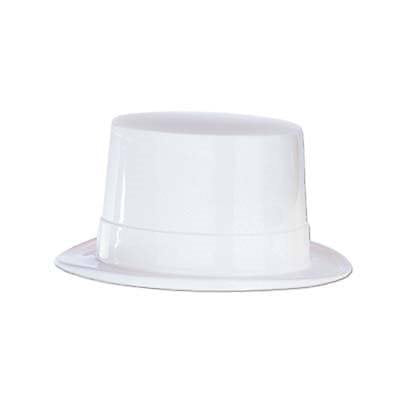 White Plastic Top Hat(Pack of 12)