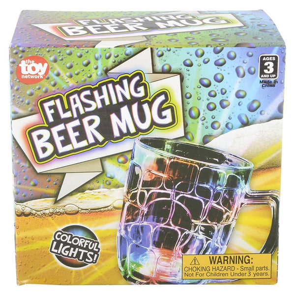 Chope à bière multicolore clignotante de 473 ml (16 oz).