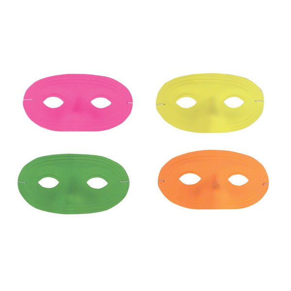 Demi-masque néon (paquet de 12)