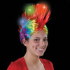 Perruque Mohawk arc-en-ciel clignotante 
