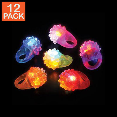 Anneaux LED clignotants à picots (lot de 12)