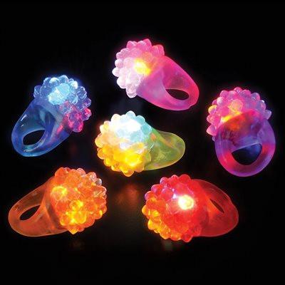 Anneaux LED clignotants à picots (lot de 12)