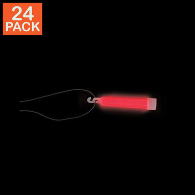 Bâtonnets lumineux rouges de qualité supérieure de 4 pouces (paquet de 24)