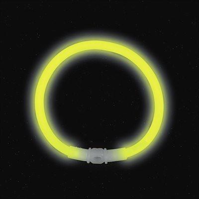 Bracelets phosphorescents jaunes de 20 cm (tube de 50)