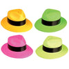 Chapeaux de gangster fluo (paquet de 12)