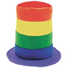Chapeau haut-de-forme arc-en-ciel (paquet de 12)