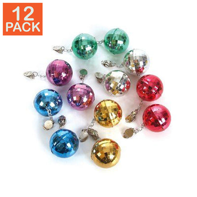 Boucles d'oreilles boule disco (paire de 12)