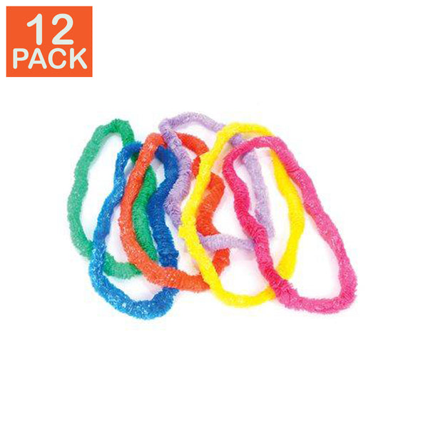 Colliers de fleurs en plastique (paquet de 12)
