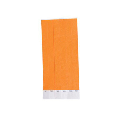 100 bracelets Tyvek orange