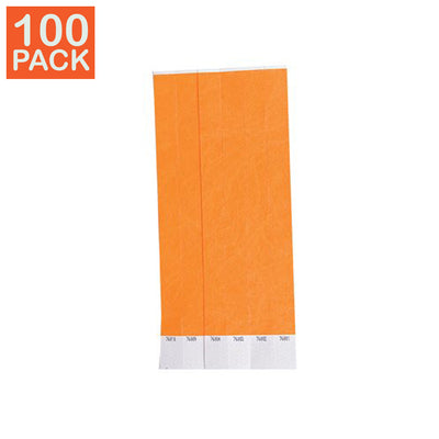 100 bracelets Tyvek orange