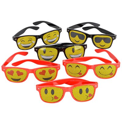 Lunettes de soleil à motifs émoticônes (lot de 12)