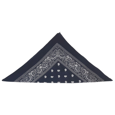 Bandana bleu marine à motif cachemire (lot de 12)