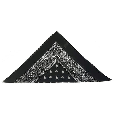 Bandanas noirs à motifs cachemire (paquet de 12)