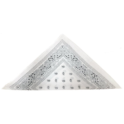 Bandanas blancs à motifs cachemire (paquet de 12)